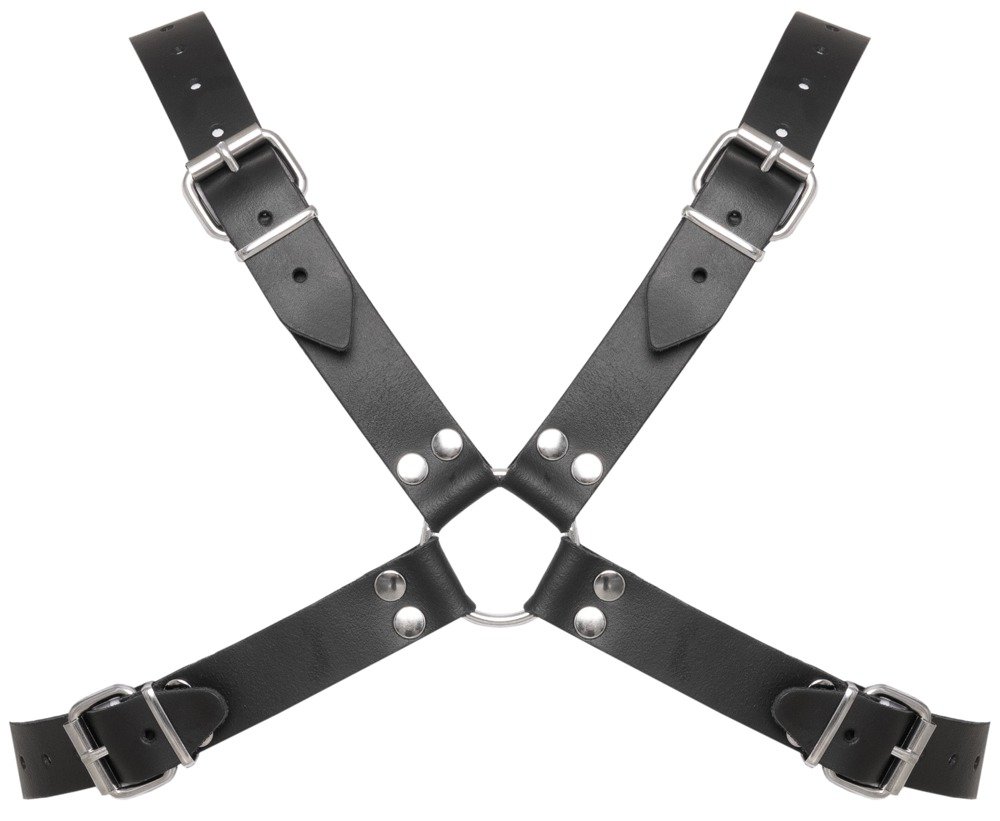 Echt Leren X-Harnas met Studs – Stoer Heren Fetish Harness - ZADO - Afbeelding 6