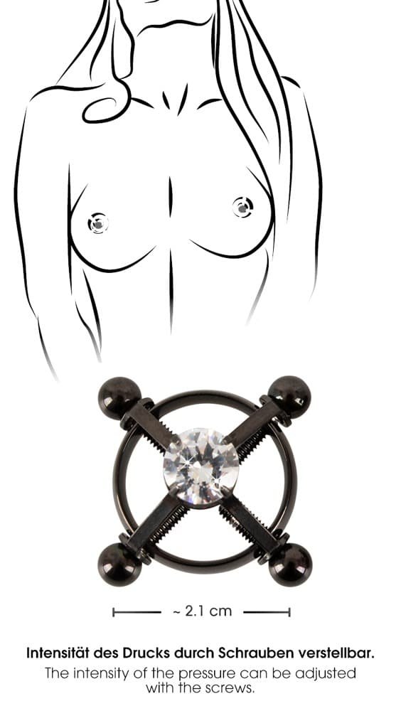 Bad Kitty - Tepelklemmen - Verstelbaar - Strass - Afbeelding 2