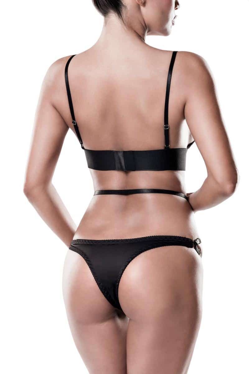 Grey Velvet - Lingerie Set - Bralette - 2-delig - Kant - Zwart - Afbeelding 2