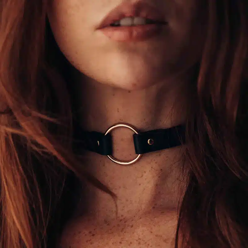 Bijoux Indiscrets - MAZE - Choker - PU-leer - Zwart - Afbeelding 2