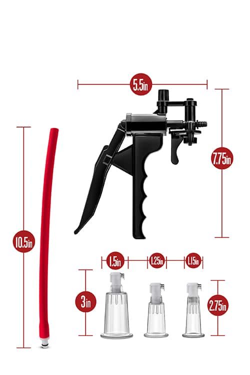 Blush - Clitoris Pomp - Tepel Pomp - Deluxe - 3 Cylinders - Trigger Pump - Afbeelding 6