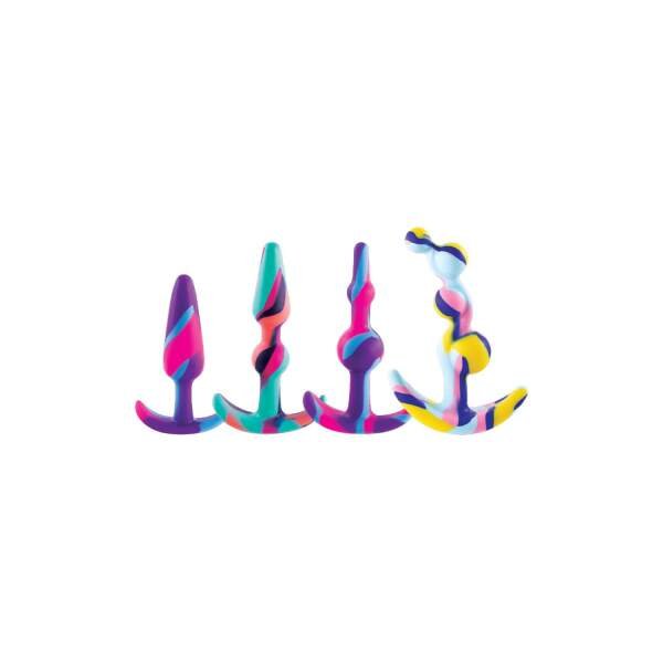 NMC - Anal Training Kit - 4 Butt Plugs - Beginner - Siliconen - Multi Color