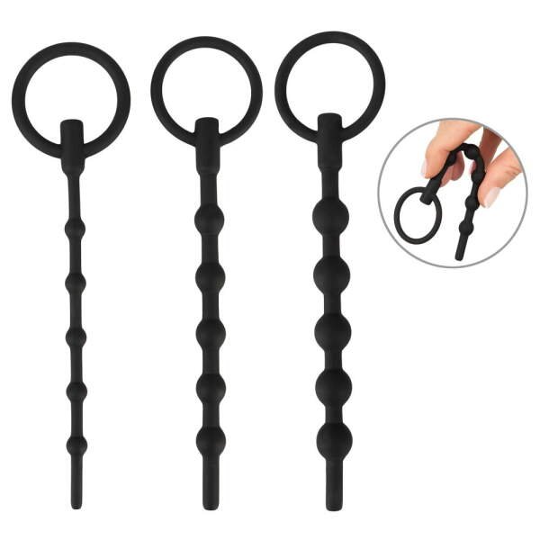 Training Set - Penis Pluggen - 3 Dilatoren - Siliconen - Zwart