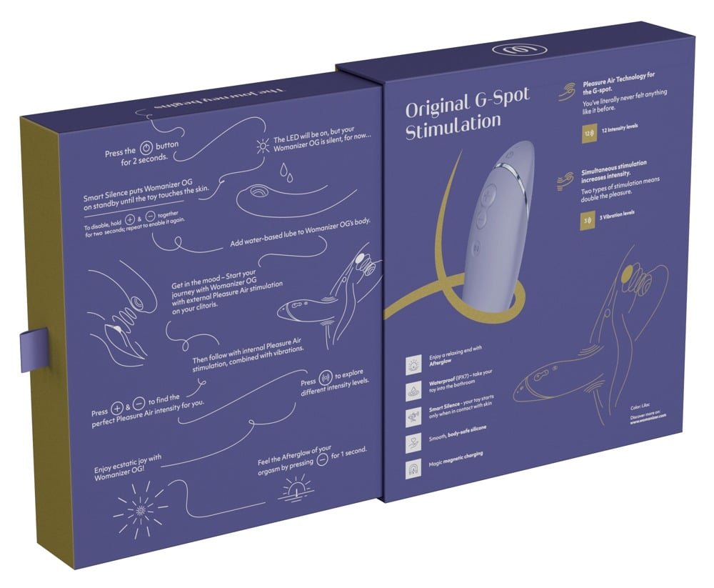 Womanizer - Womanizer OG - G-Spot Vibrator - Clitoris Stimulator - Luchtdruk - Vibraties - Paars - Afbeelding 6