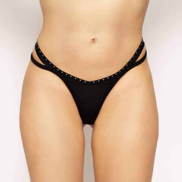 Patrice Catanzaro - Texas String - Strass - Lycra - Zwart