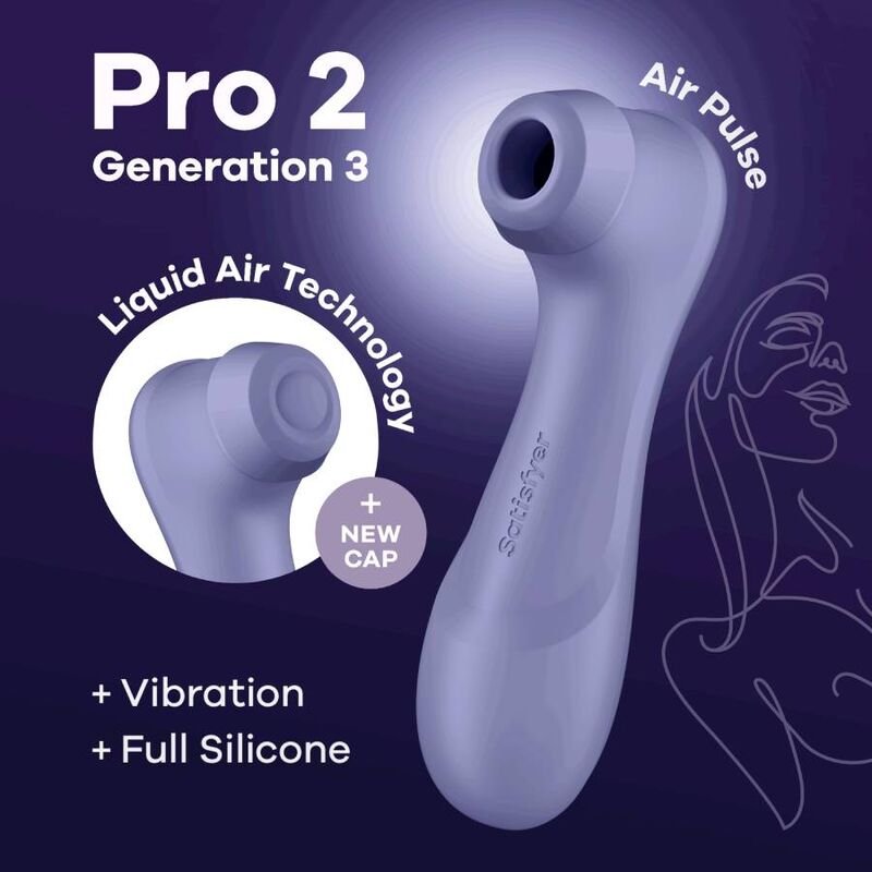 Satisfyer - Pro 2 Generation 3 - Liquid Air Technology - Vibraties - Lila - Afbeelding 2
