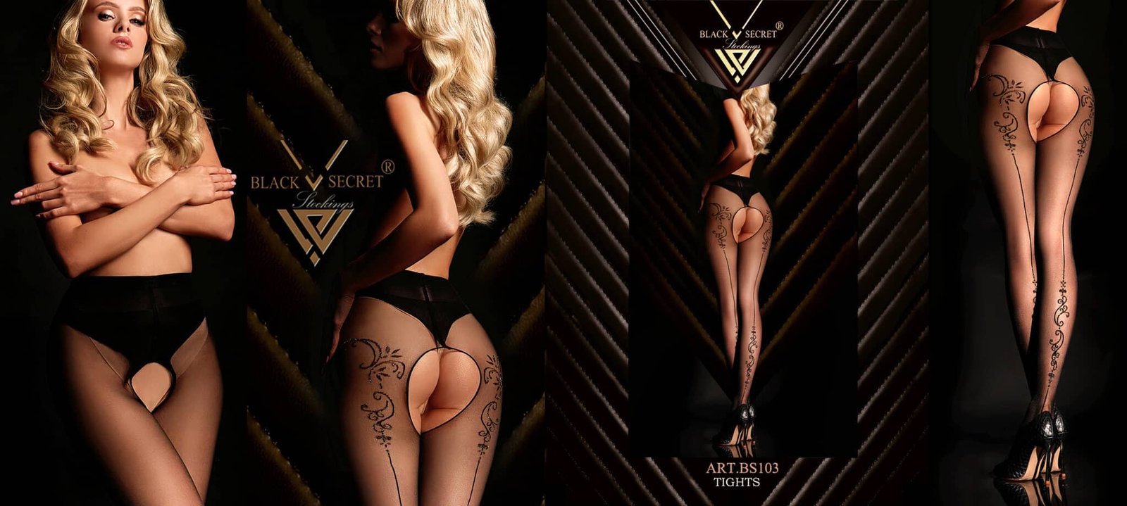 Black Secret - Open Kruis Panty BS103 - Zwart - Afbeelding 2