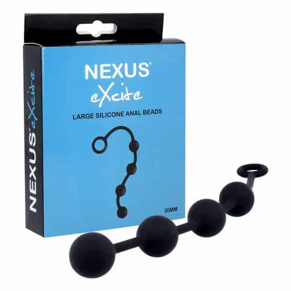 Nexus - Excite Anal Beads - Large - Siliconen - Zwart