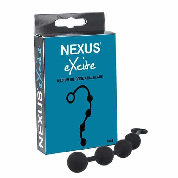 Nexus - Excite Anal Beads - Medium - Siliconen - Zwart
