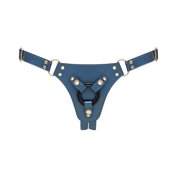 Strap-On-Me - Voorbind Harnas - Maat XS - XXL - PU-leer - Blauw - Afbeelding 4
