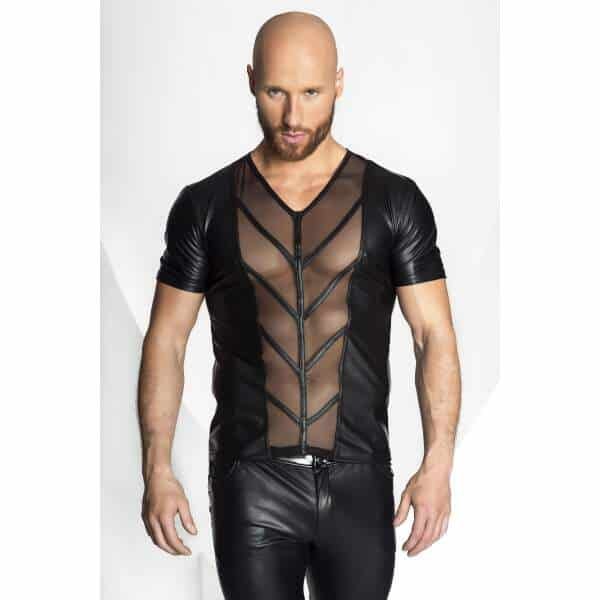 Noir Handmade Shirt met Gaas