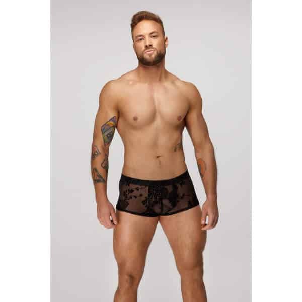 Noir Handmade - H074 - Short - Flockprint - Gaas - Zwart