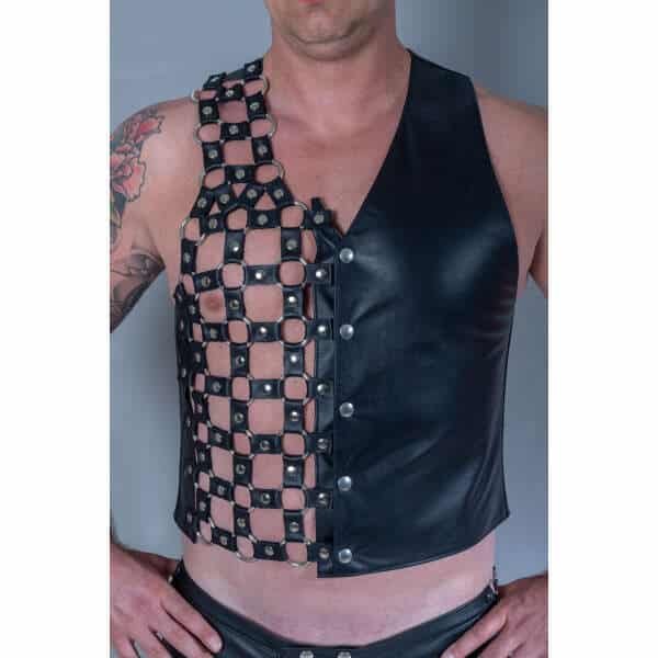 Leren Gilet met Ringen - Bizonder