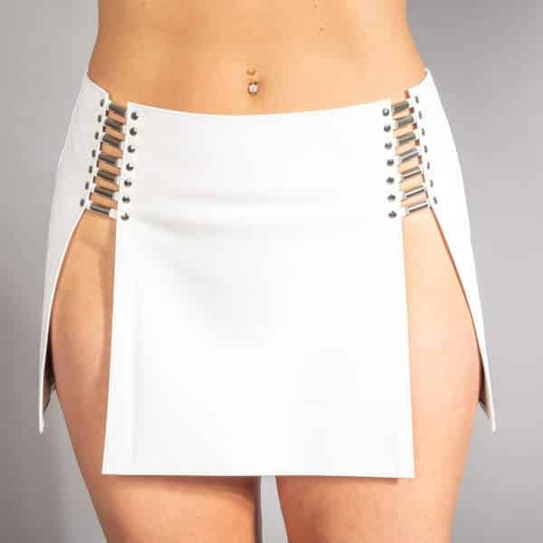 Leren Rok Wit Bizonder - Bizonder