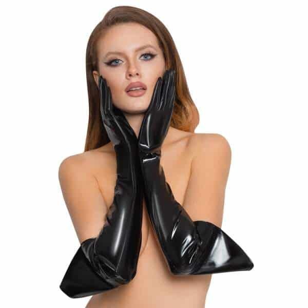 Black Level - Handschoenen - Lang - Lak - Zwart
