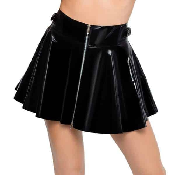 Black Level - Rok - Wijd - Lak - Zwart