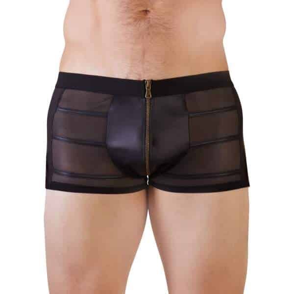 NEK - Wetlook Short - Met Rits - Gaas - Strepen - Zwart