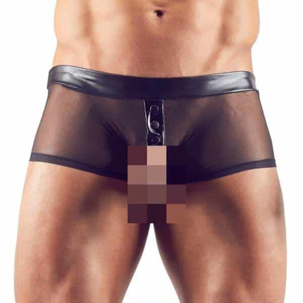 Svenjoyment Underwear - Short Showmaster - met Cockring - Gaas - Zwart