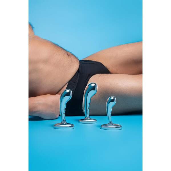 b-Vibe - Training Kit - P-Spot - 3 Butt Plugs - RVS