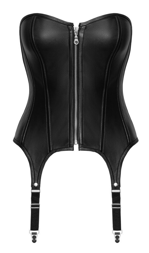 Echt Leren Strapless Corset met Afneembare Jarretels van ZADO - Afbeelding 4