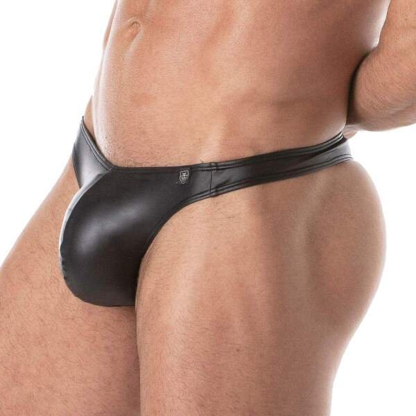 TOF PARIS - Fetish String - Swim String  - Wetlook - Zwart