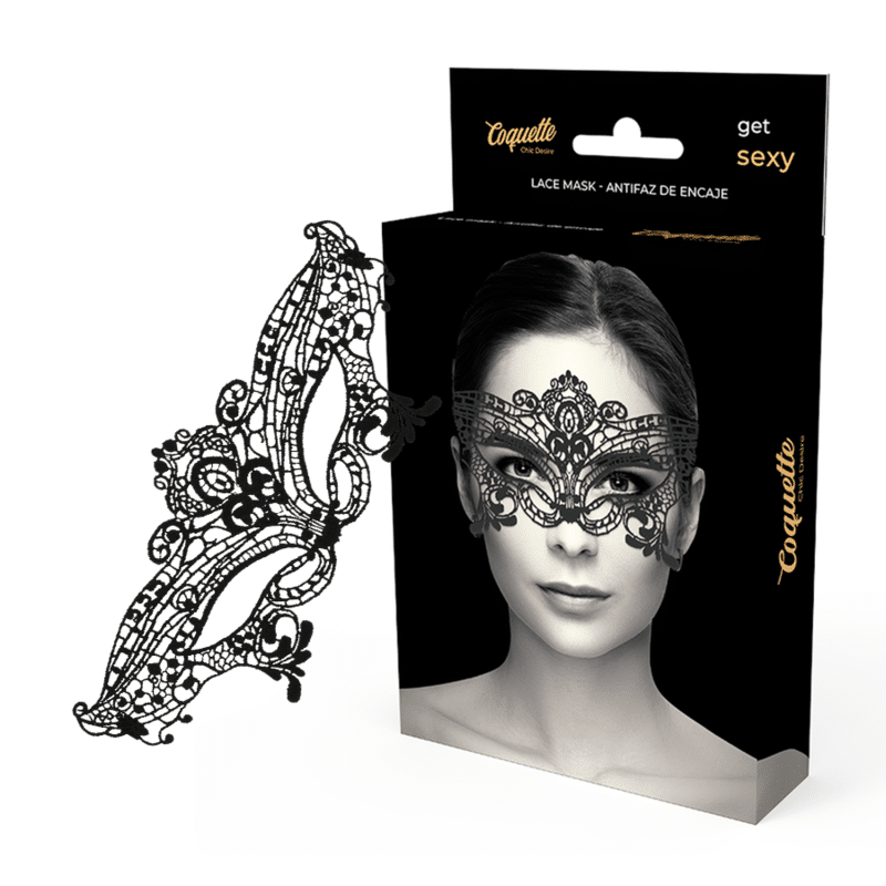 Coquette - Chic Desire - Kanten Masker - Zwart - Afbeelding 2
