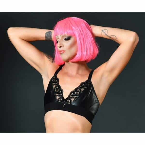 Patrice Catanzaro - Cross Dress - Mme Monique - Wetlook BH - Kant - Zwart