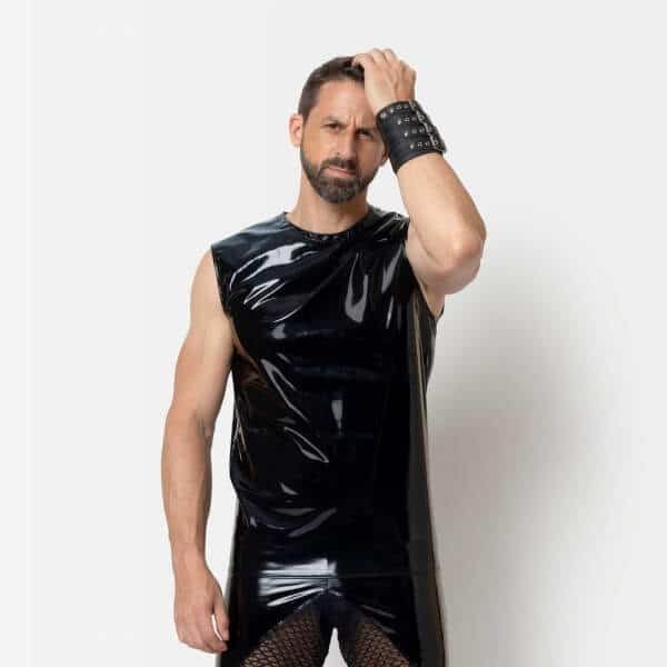 Patrice Catanzaro - Soren Shirt - Mouwloos - Lak - Zwart