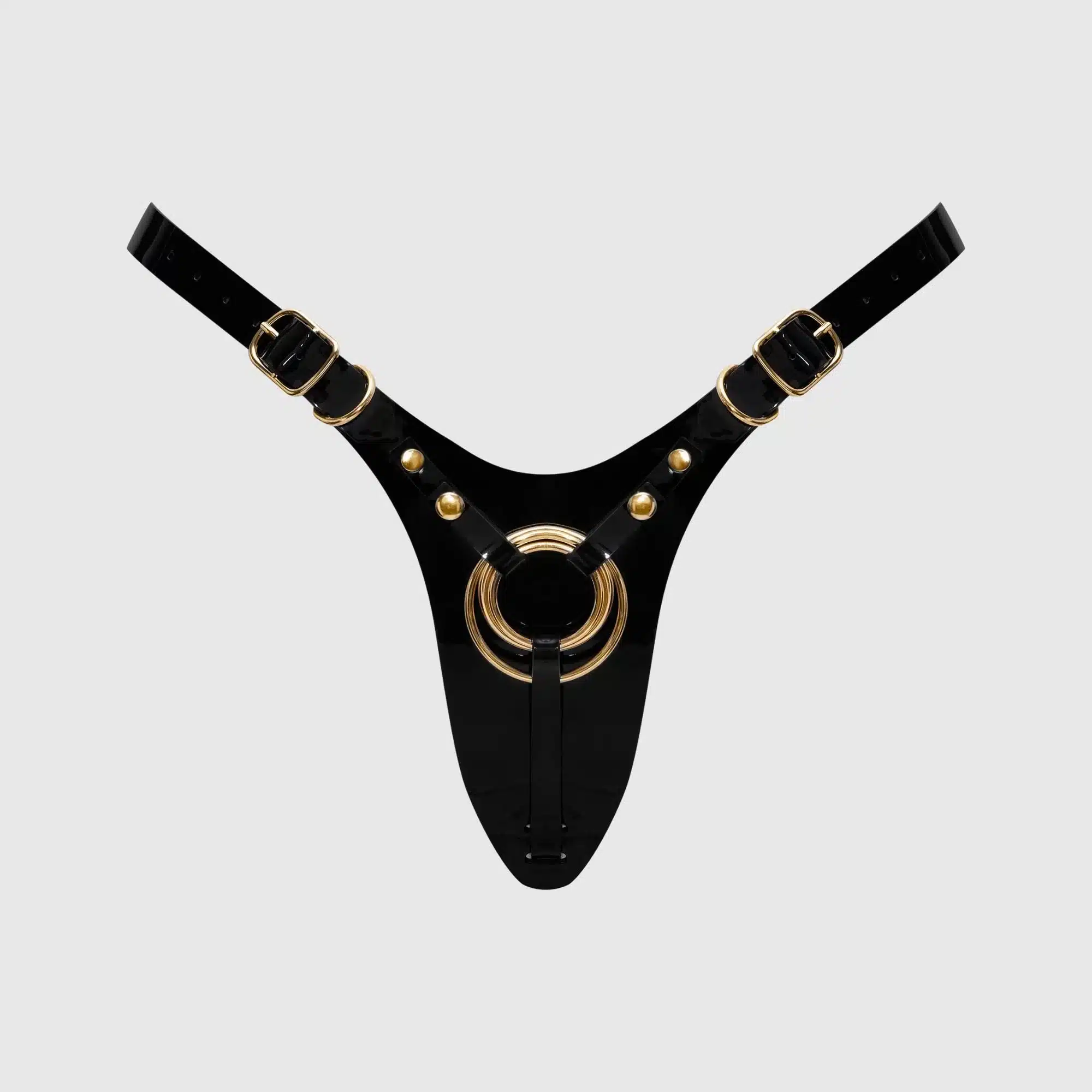 Strap-on-Me - Strap Harnass Fabulous - Voorbind Harnas - Lak - Zwart - Afbeelding 2