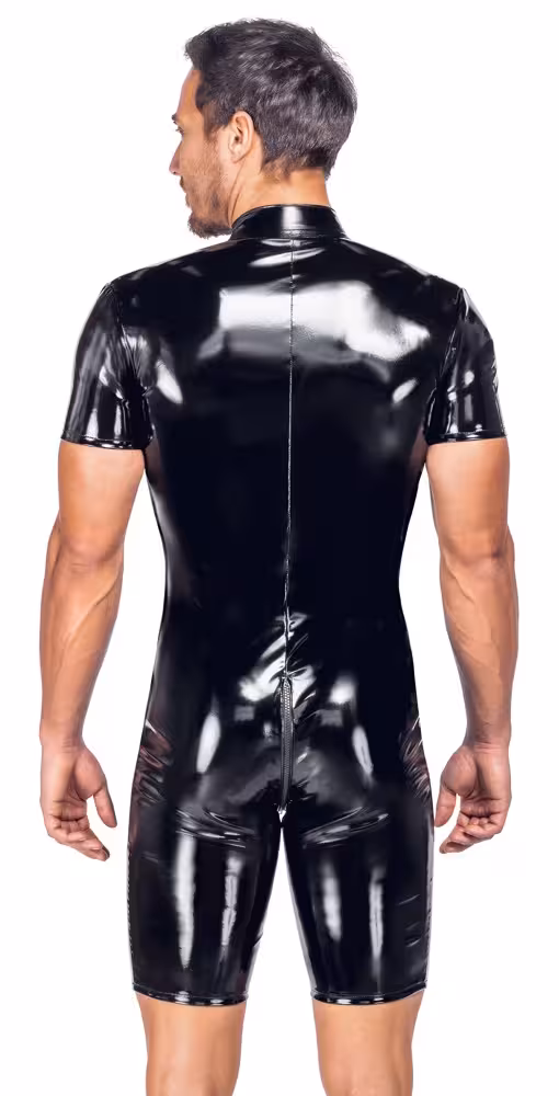 Lak Jumpsuit Man Korte Mouwen - Black Level - Afbeelding 3