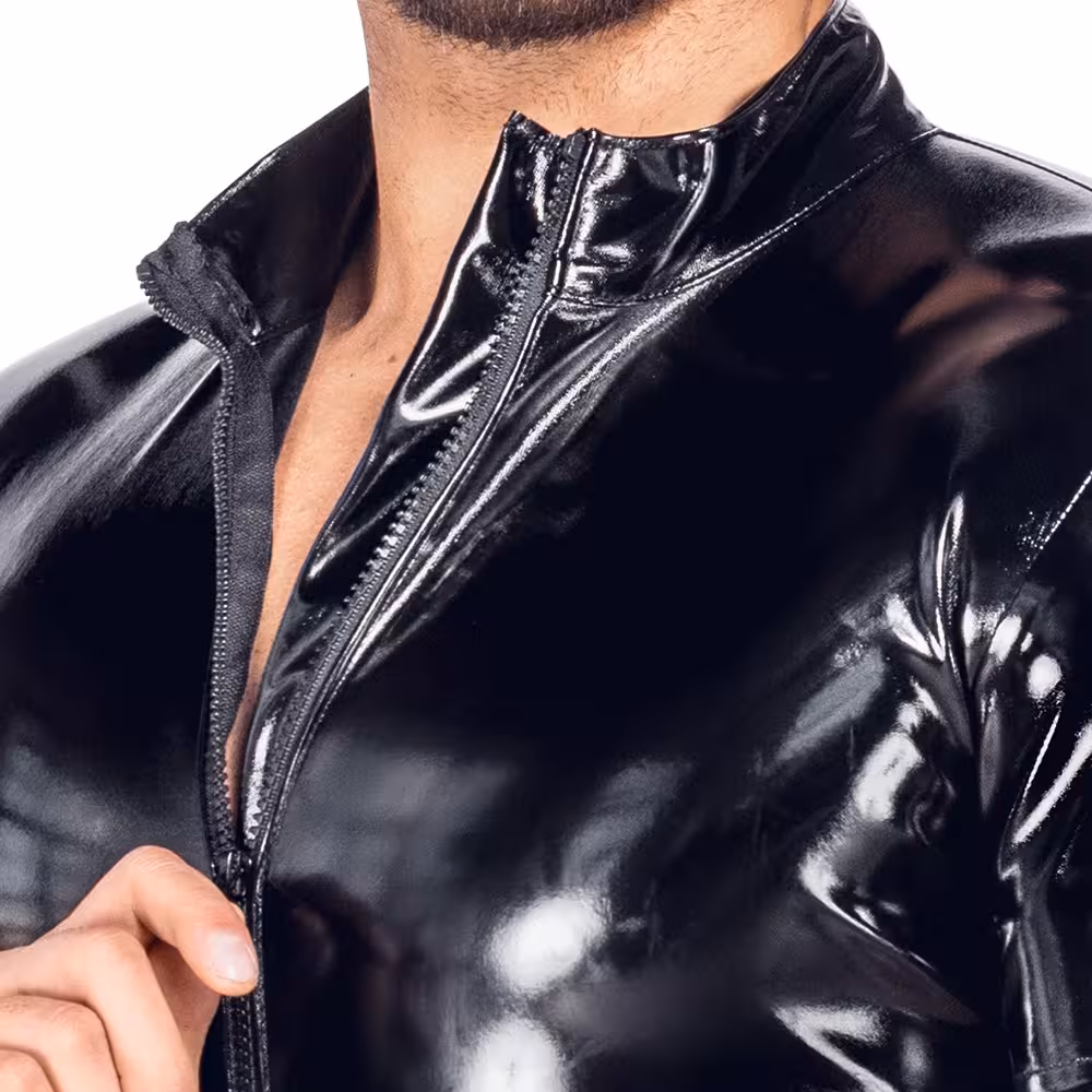 Lak Jumpsuit Man Korte Mouwen - Black Level - Afbeelding 4