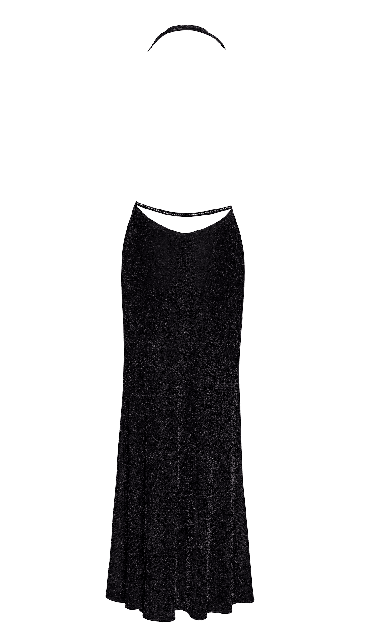 Lurex Avondjurk F373 Onyx Liquid Long Dress - Noir Handmade - Afbeelding 6