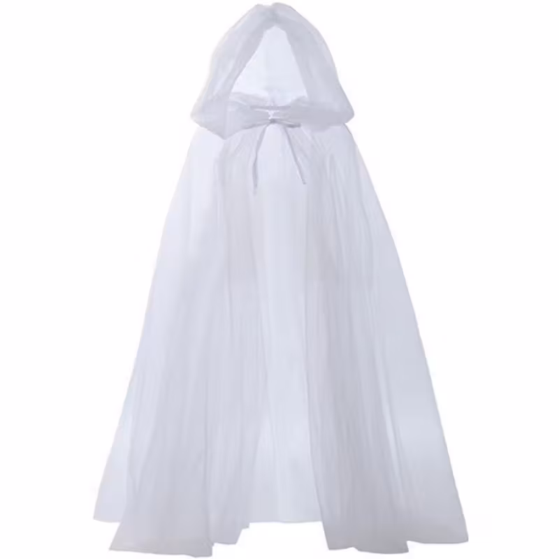 Witte Mesh cape met Capuchon - Cape Specialist - Afbeelding 2