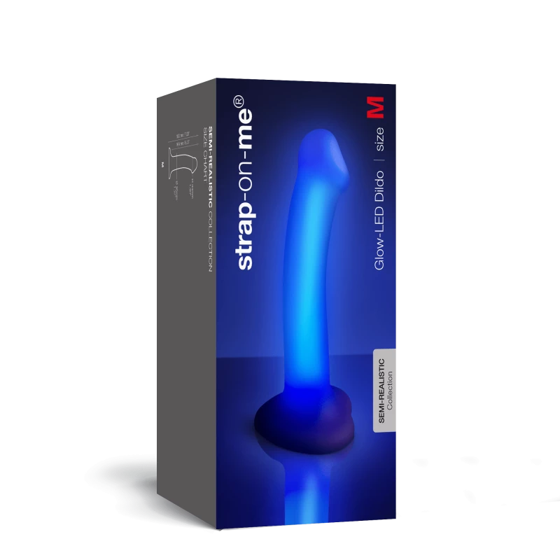Strap-On-Me - Glow in the Dark Dildo met 6 Lichtstanden - Afbeelding 6