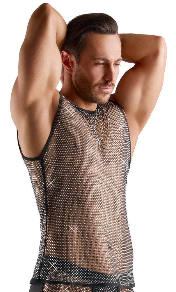 Visnet Shirt met Strass - Svenjoyment