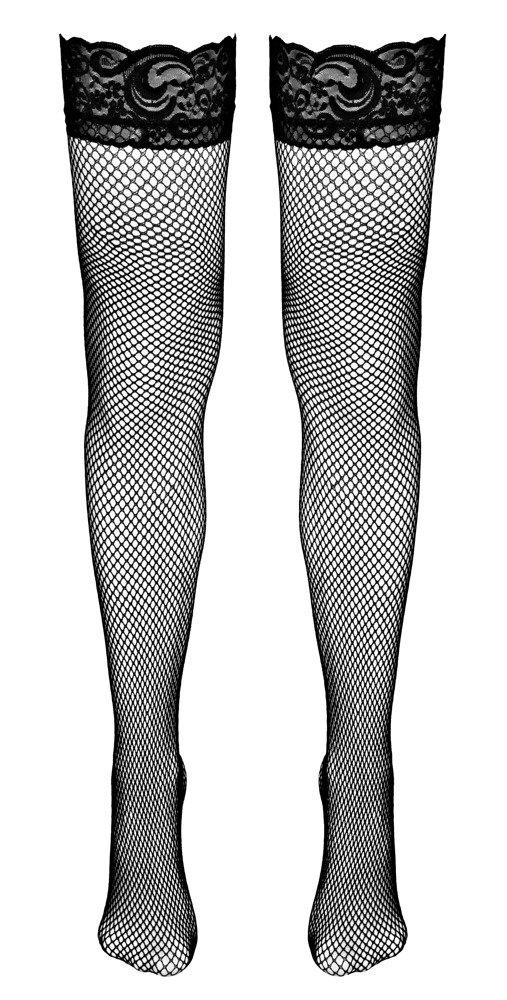 Visnet Stockings met Kanten Rand - Cottelli Collection - Afbeelding 7