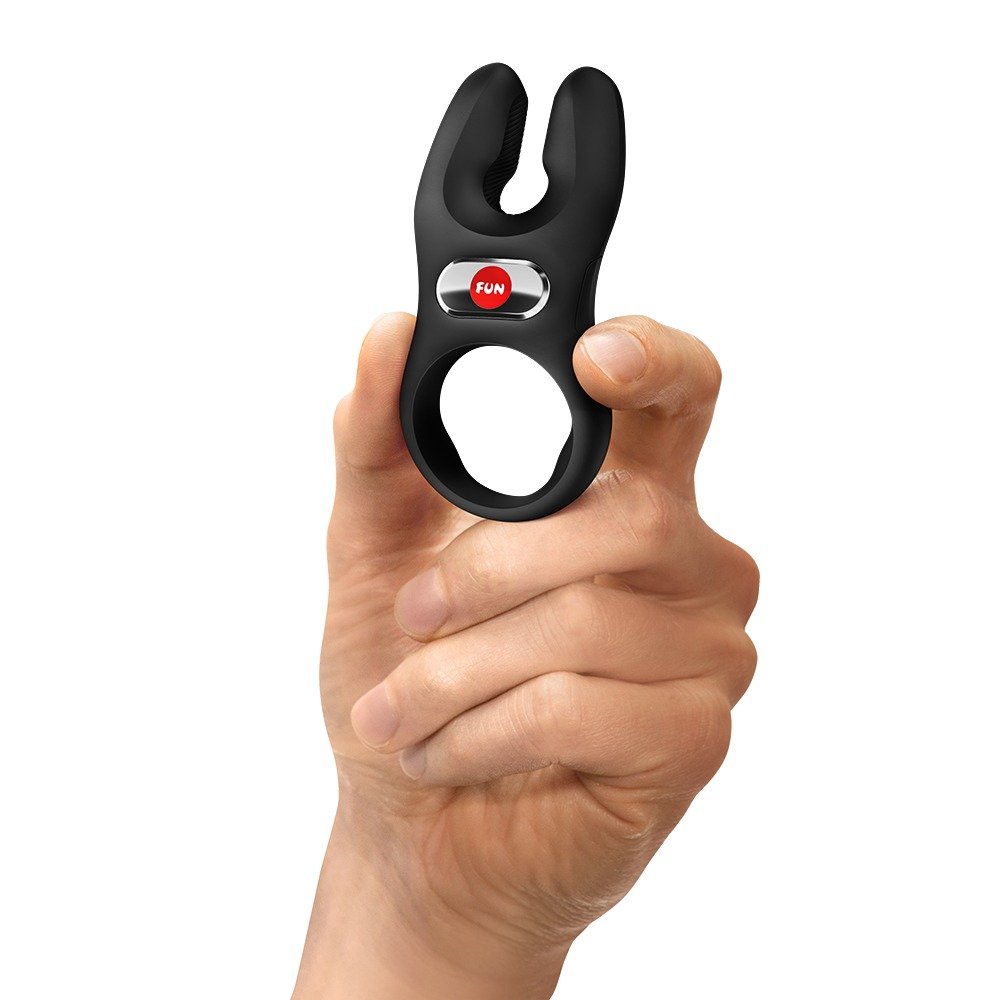Vibrerende Cockring met 2 Vingers Zwart NOS PRO - Fun Factory