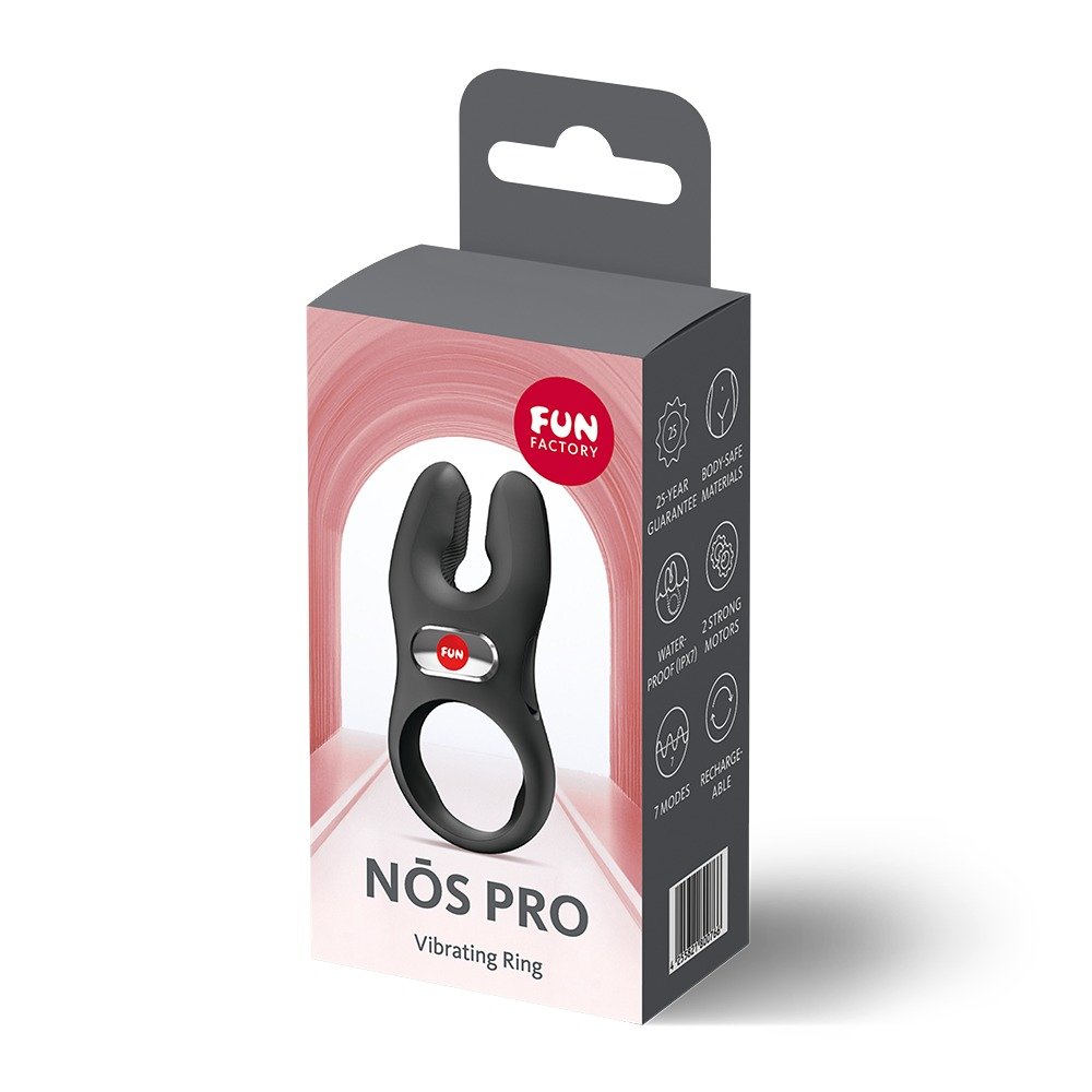 Vibrerende Cockring met 2 Vingers Zwart NOS PRO - Fun Factory - Afbeelding 5