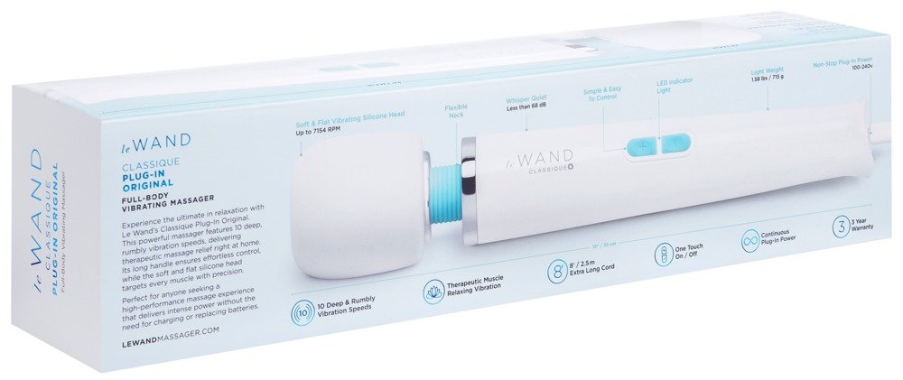 Le Wand Witte Vibrator Plug-in met Snoer - Afbeelding 4
