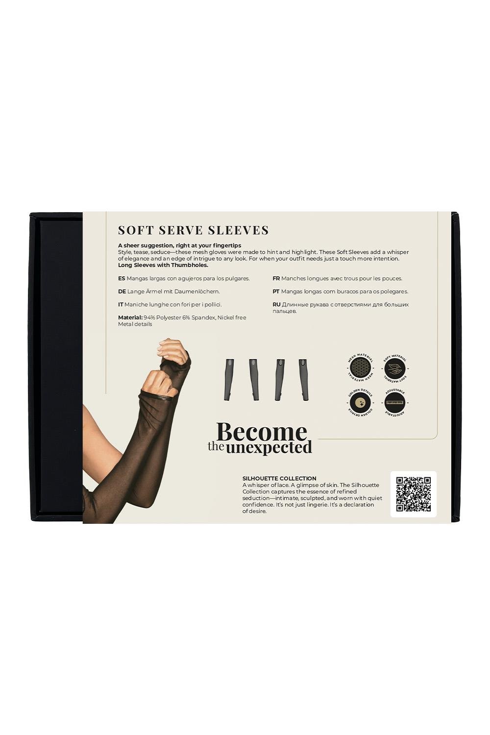 Vingeloze Handschoenen van Mesh met Wetlook Silhouette - Guilty Pleasure - Afbeelding 4