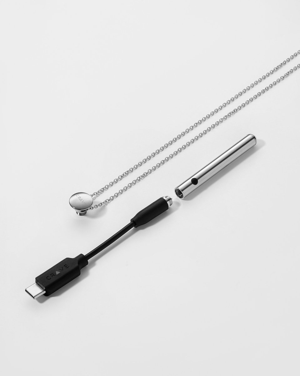 Vibrator Sieraad aan Ketting - Vesper Mini Zilver- Crave - Afbeelding 3